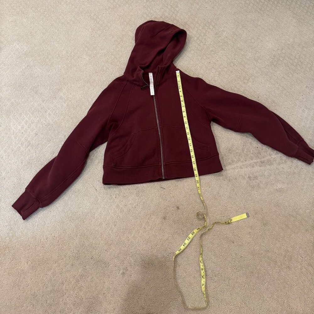 Lululemon Scuba Full Zip - Maroon Size xs/s